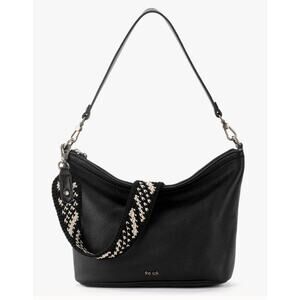 EUC The Sak Jasmine Small Hobo Bag Black Leather Everyday Shoulder